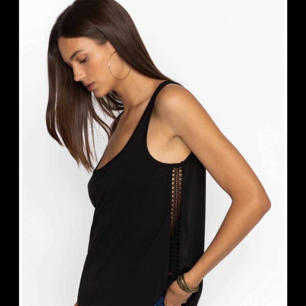 Johnny Was Jade Black Sleeveless Top